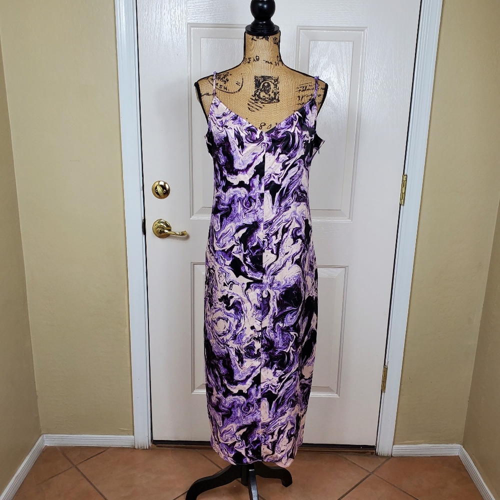 AFRM Katica Satin Midi Dress